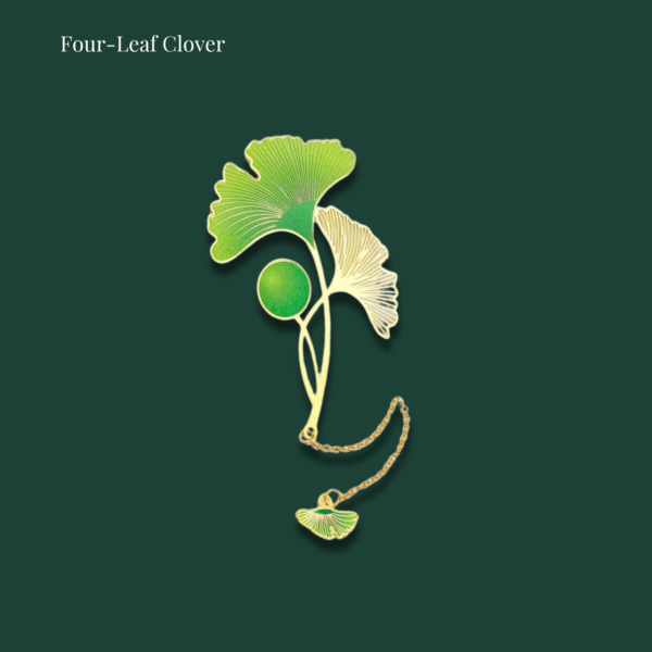 Metallic Color Bookmarks – Lotus Flower, Four-Leaf Clover & Ginkgo Designs - Image 10