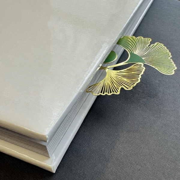 Metallic Color Bookmarks – Lotus Flower, Four-Leaf Clover & Ginkgo Designs - Image 8