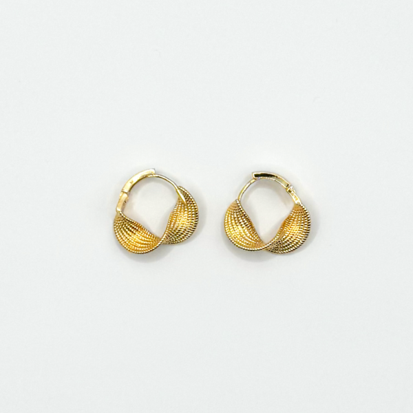 Camille Woven Wave Earrings - Elegant Wedding & Daily Wear Hoop - Image 5