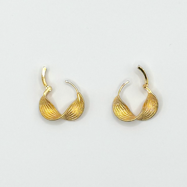 Camille Woven Wave Earrings - Elegant Wedding & Daily Wear Hoop - Image 7