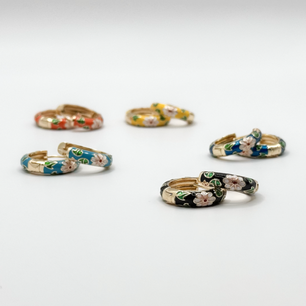 Floral Hoop Earrings – French Elegance in Every Detail - Image 8