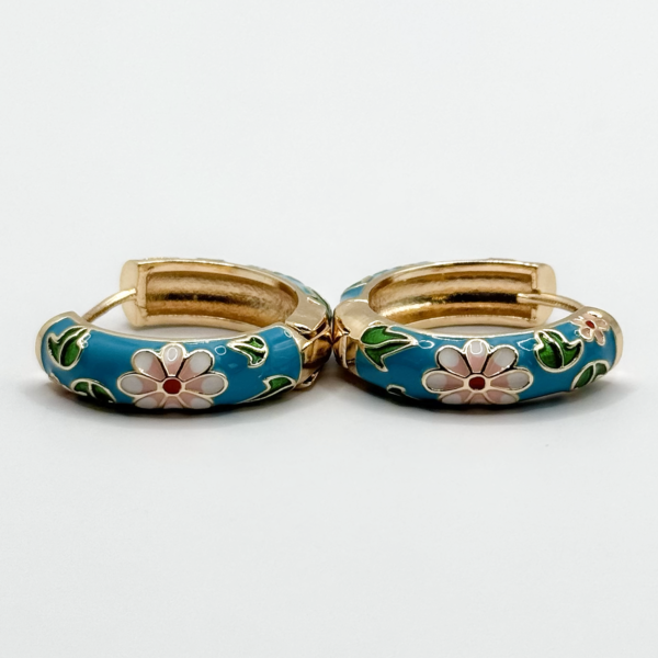 Floral Hoop Earrings – French Elegance in Every Detail - Image 11