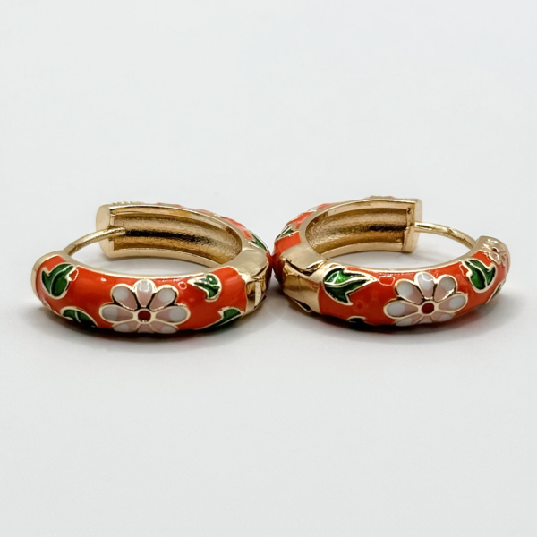 Floral Hoop Earrings – French Elegance in Every Detail - Image 9