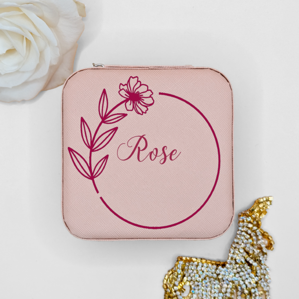 Bloom Personalized Jewelry Box with Mirror - Image 11