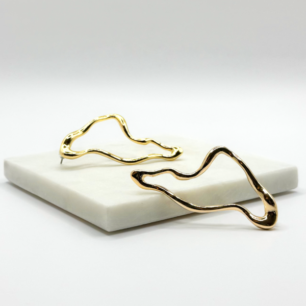 Yvette Retro Geometric Earrings – Minimalist Jewelry - Image 4