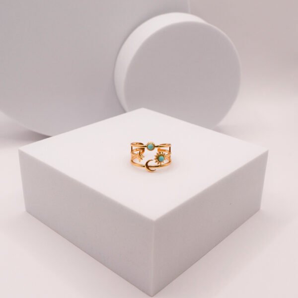 Boho Star Moon Ring – Gold Stainless Steel Celestial Jewelry for Women - Image 11
