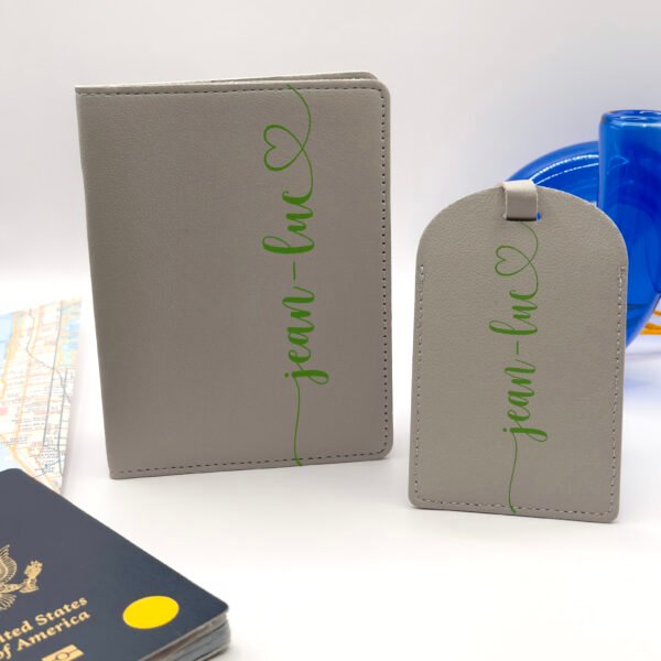 Travel Gift Set – Personalized Passport Holder and Luggage Tag for Bridesmaids and Couples - Image 5