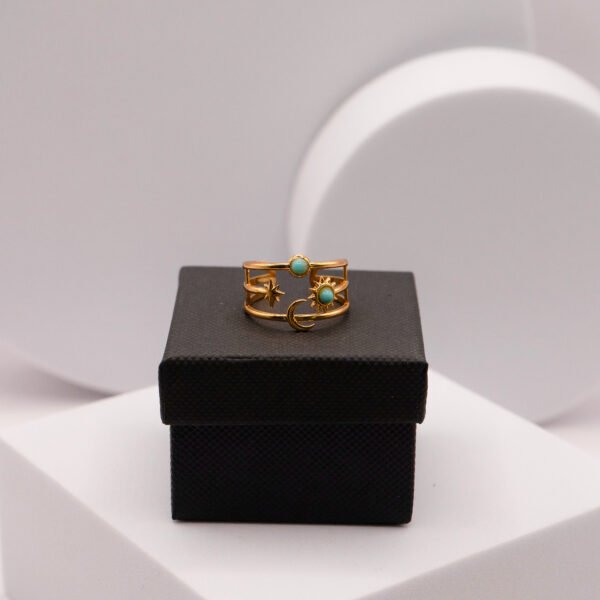 Boho Star Moon Ring – Gold Stainless Steel Celestial Jewelry for Women - Image 10