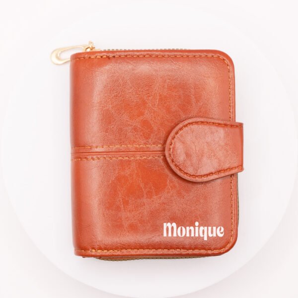 Vintage Wallet – Personalized Eco Leather Bi-Fold Wallet with Zipper - Image 9