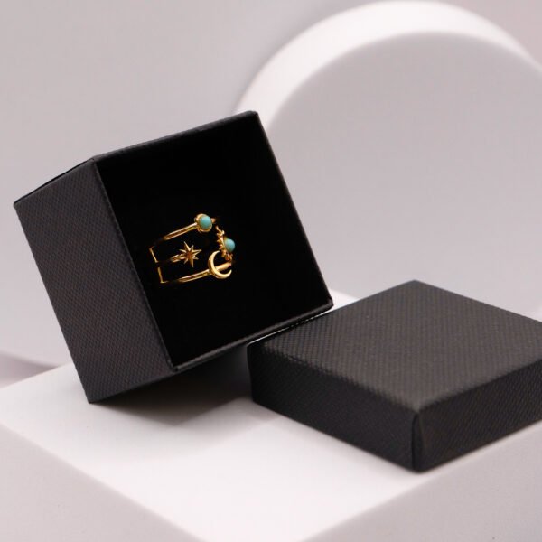 Boho Star Moon Ring – Gold Stainless Steel Celestial Jewelry for Women - Image 8