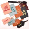 Personalized Passport Cover Set with Luggage Tag – Elegant Custom Gift for Couples & Travelers