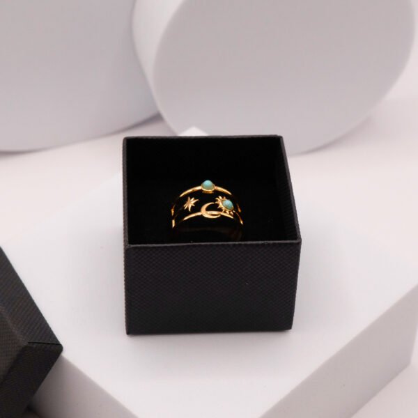 Boho Star Moon Ring – Gold Stainless Steel Celestial Jewelry for Women - Image 6