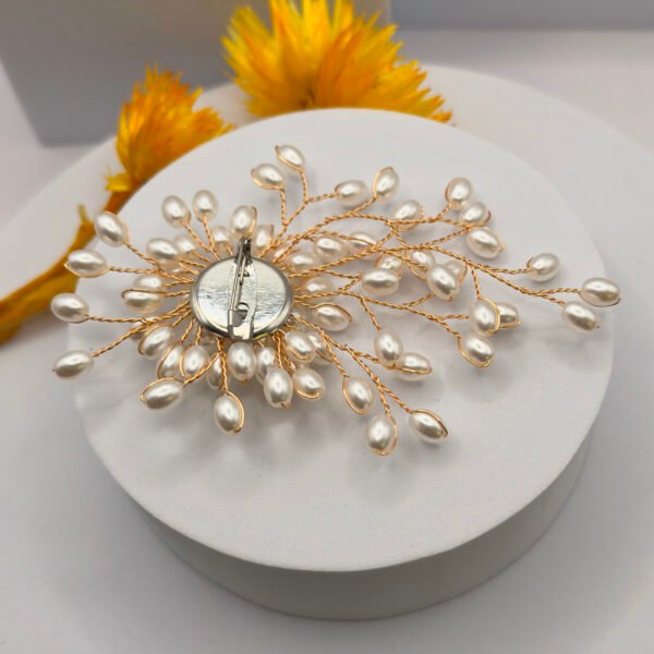 Pearl Brooch – Handmade French Vintage Pin for Weddings & Elegant Occasions - Image 5